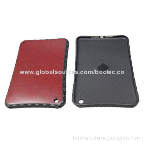PU Leather Coated TPU Case for iPad Mini, Customized Designs are Welcome, OEM/ODM Welcomed